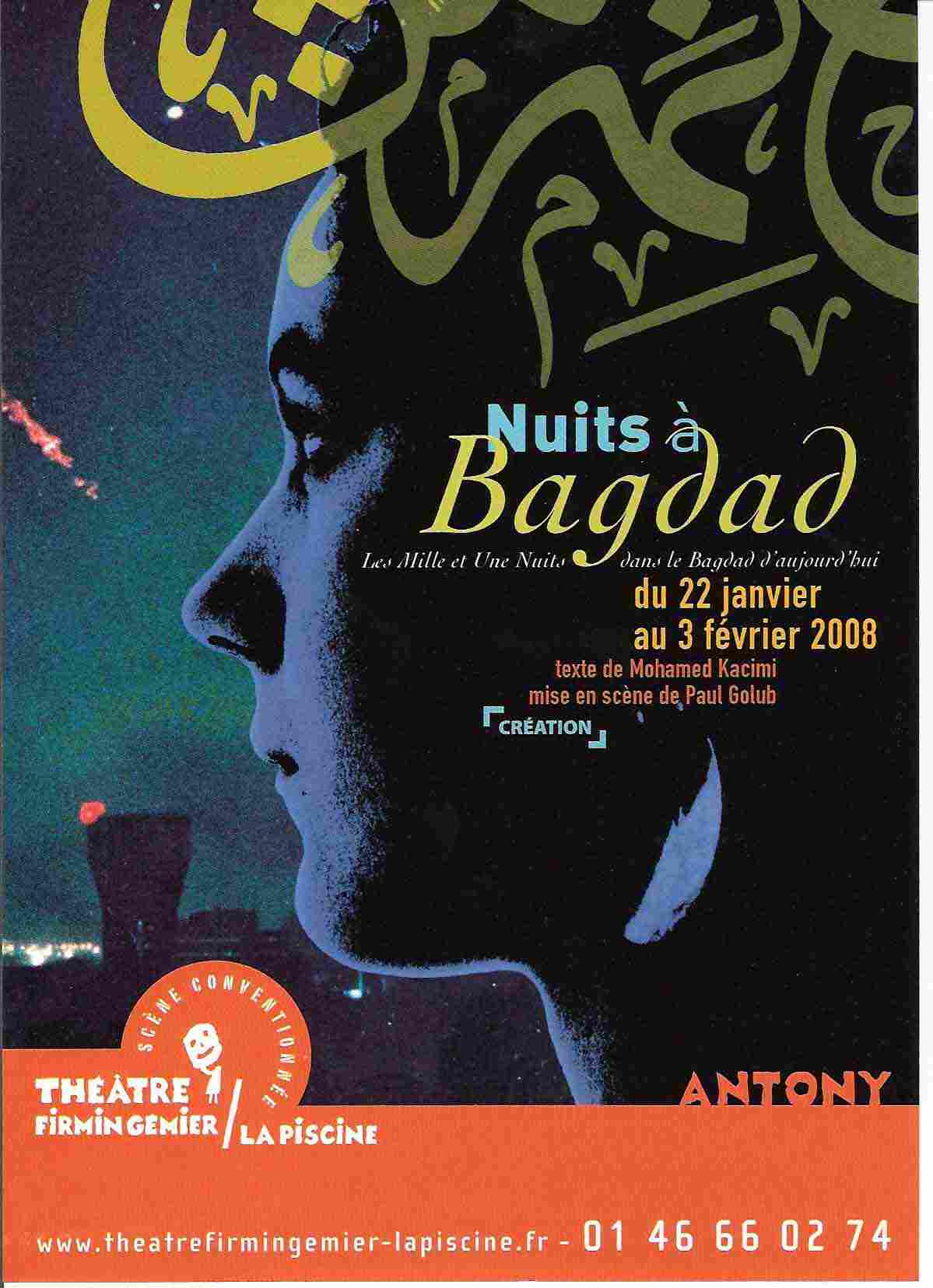 Affiche Nuits  Bagdad - Janvier 2008 - Antony